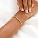 Rope Chain Bracelet for Women, 304 Stainless Steel, 18K Gold Plated