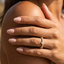 Elodie Gold Clover Stacking Ring, view 4