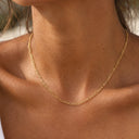 Greta Dainty Gold Figaro Chain Choker