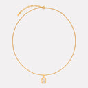 Saskia White Zircon Pendant Necklace, view 8