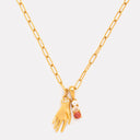Gwen Gold Hand Charm Paperclip Necklace, view 8