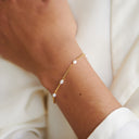 Leticia Genuine Freshwater Pearl Chain Bracelet, view 3