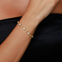 Charis Bezel Set Zircon Station Chain Bracelet, view 5