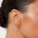 Eleni Gold Zircon Small Hoop Earrings