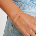 Blanche Layered Pebble and Beaded Chain Bracelet, view 6