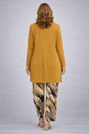Amaris yellow 3 piece set with abstract print wide leg trousers, view 3