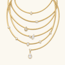 Sofia Gold Omega Choker Necklace, view 3