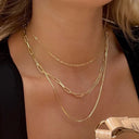 Delia Gold Layered Necklace, view 2