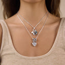 Elle Gold Heart Charm Necklace, view 2