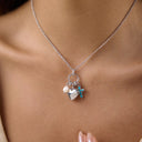 Elle Gold Heart Charm Necklace, view 3
