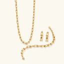 Noa Gold Link Jewellery Set, view 8
