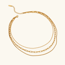 Delia Gold Layered Necklace, view 6