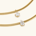 Sofia Gold Omega Choker Necklace, view 9