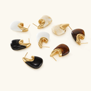 Ines Gold Resin Drop Earrings, view 10
