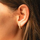 Francesca Sparkly Zircon Huggie Hoop Earrings, view 6