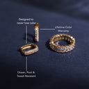 Francesca Sparkly Zircon Huggie Hoop Earrings, view 8