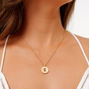 Sage Red Zircon Textured Pendant Necklace, view 4