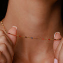 Isadora Rainbow Beaded Choker Necklace, view 2