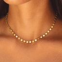 Candice Gold Reflective Pendant Choker Necklace, view 2