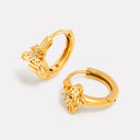 Gigi Bee Huggie Hoop Earrings, view 2
