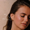 Philippa Thick Hoop Earrings, view 2