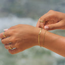 Dominique Layered Herringbone and Beaded Chain Bracelet, view 2