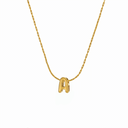 Madeleine Gold Bubble Letter Charm Necklace, view 3