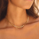 Candice Gold Reflective Pendant Choker Necklace, view 10