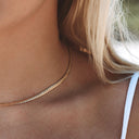 Laurel Slinky Chain Choker Necklace, view 2