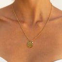 Noemi Hammered Coin and Freshwater Pearl Necklace, view 8
