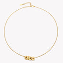 Rae Triple Disc Pendant Necklace with Clear Zircon Pavé, view 7