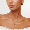 Petra Gold Compass Pendant Necklace, view 8