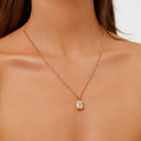 Saskia White Zircon Pendant Necklace, view 5