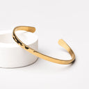 Justine Hammered Textured Cuff Bracelet, view 3