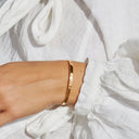 Justine Hammered Textured Cuff Bracelet, view 13