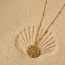 Petra Gold Compass Pendant Necklace, view 12
