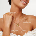 Hallie Gold Medallion Rope Chain Necklace, view 4