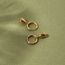 Madison Smooth Sculptural Drop Hoop Earrings, view 10