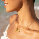 Madeleine Gold Bubble Letter Charm Necklace, view 6