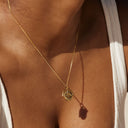 Irene Greek Coin Evil Eye Necklace, view 2