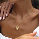 Irene Greek Coin Evil Eye Necklace, view 7