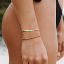 Joelle Flat Herringbone Chain Bracelet, view 3