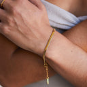 Joelle Flat Herringbone Chain Bracelet, view 14