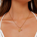 Gwen Gold Hand Charm Paperclip Necklace, view 5