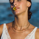 Cassandra Triple Layered Chain Necklace, view 11