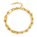 Claudia Bold Link Chain Bracelet with White Zircon, view 2
