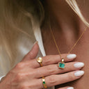 Rhea Green Malachite Pendant Necklace, view 3