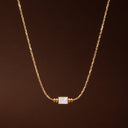 Zelda Mother of Pearl Pendant Necklace, view 7