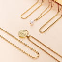 Christa Sun Pendant Rope Chain Necklace, view 15