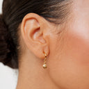 Fabienne Gold Star Charm Hoop Earrings
